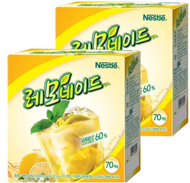 네슬레 레모네이드, 15g, 70개입, 2개