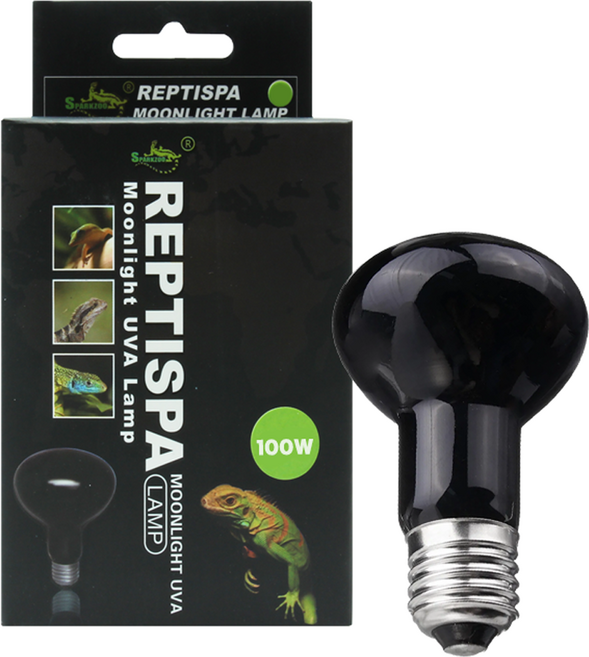 스파크주 파충류용 UVA 문라이트 램프 100W, 혼합색상, 1개
