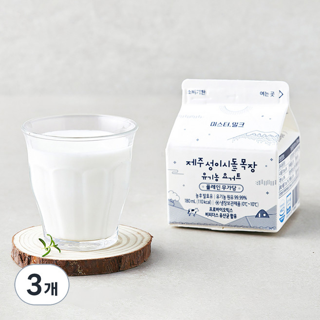 제주성이시돌목장 요거트, 180ml, 3개