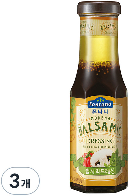 폰타나 발사믹 드레싱, 270g, 3개