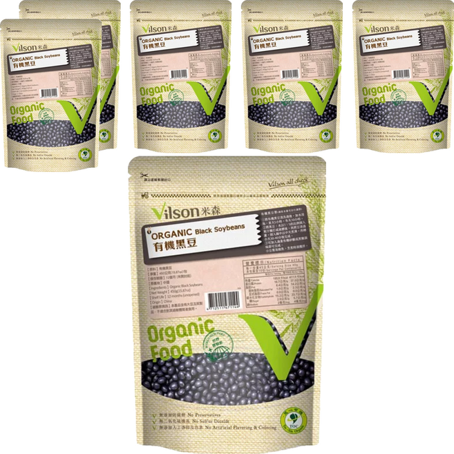 Vilson 米森有機 有機黑豆, 450g, 6包