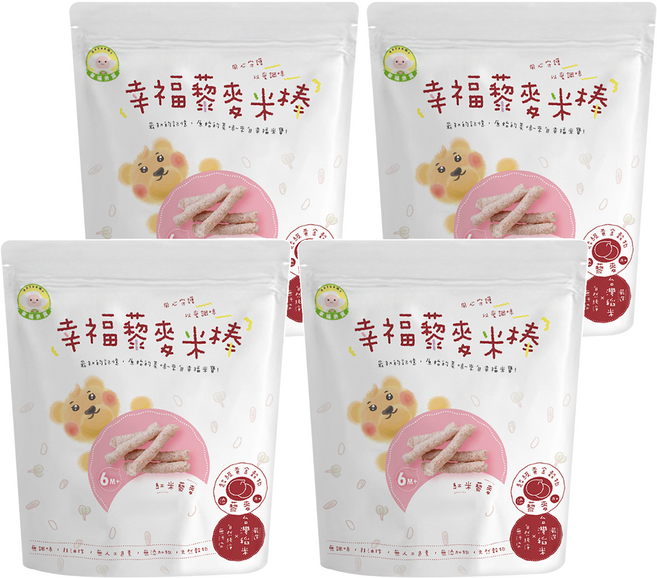 NATURMI 幸福米寶 幸福藜麥米棒 6個月以上, 紅米, 30g, 4包