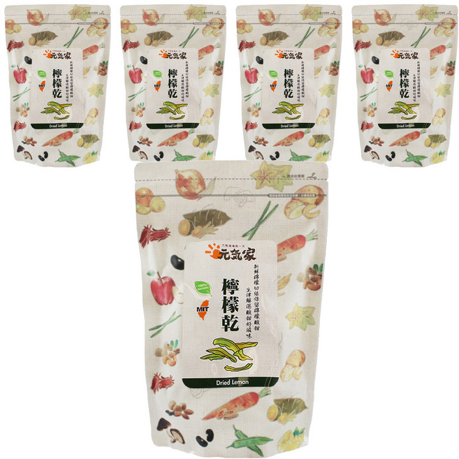 元氣家 檸檬乾, 200g, 5包