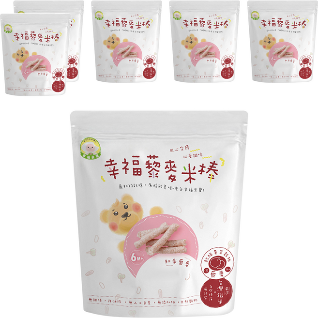 NATURMI 幸福米寶 幸福藜麥米棒 6個月以上, 紅米, 30g, 6包
