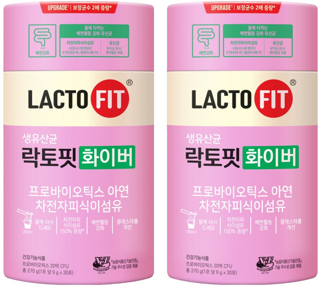 Chong Kun Dang 鍾根堂 LACTO-FIT 纖活益生菌粉隨身包 30條入, 270g, 2罐