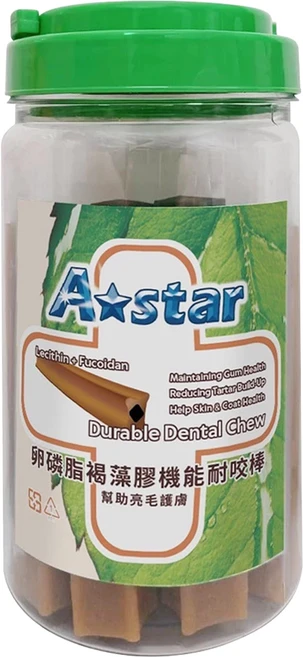 A star 卵磷脂褐藻膠機能耐咬棒, 卵磷脂褐藻膠, 640g, 1罐