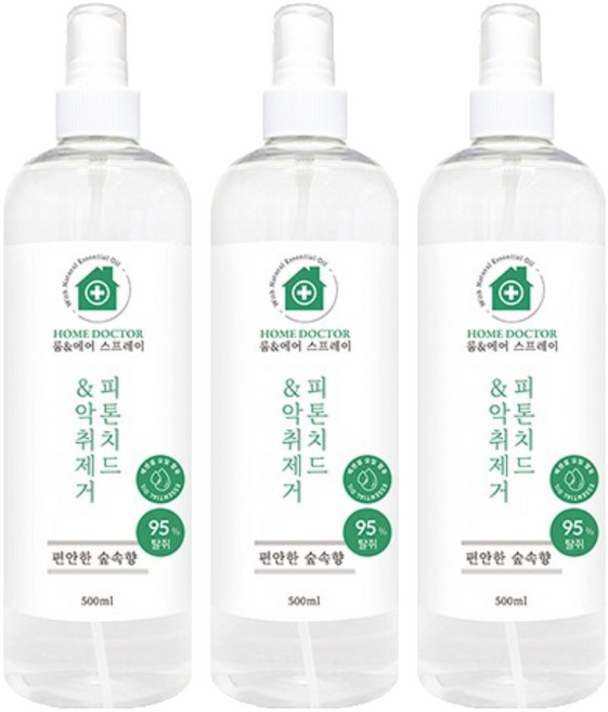 홈닥터 룸 & 에어 스프레이 피톤치드 & 악취제거, 3개, 500ml