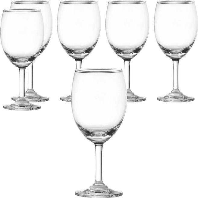 Ocean Glass 標準型紅酒杯 透明, 240ml, 6個