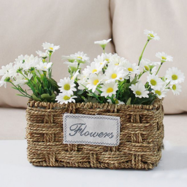 자수 포인트 라탄 화분, F타입, 1개