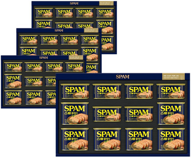 스팸 선물세트 3호 + 쇼핑백, 4세트