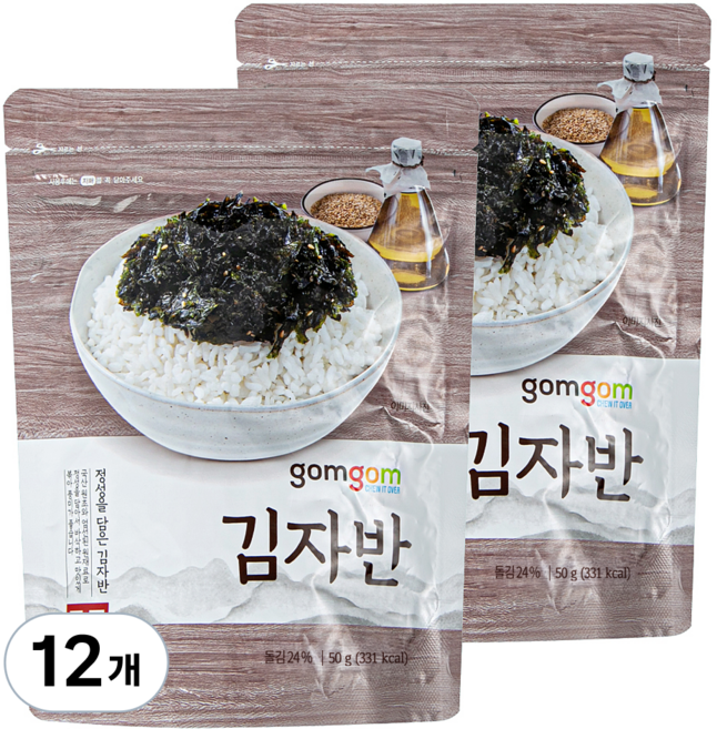 gomgom 芝麻海苔酥, 50g, 12包
