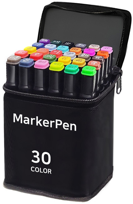 다다 디자인 드로잉 마카펜 천케이스, 30색, 1세트