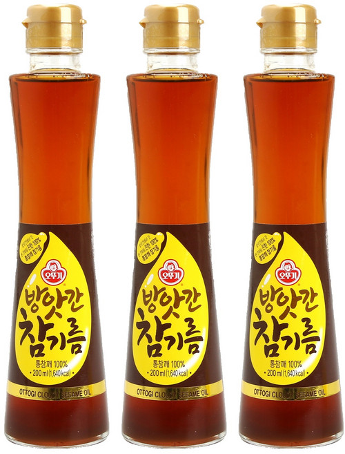 오뚜기 방앗간 참기름, 200ml, 3개
