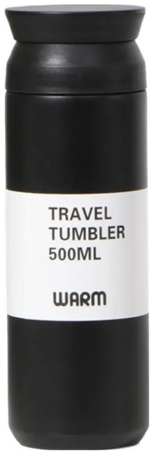 FOREVER 日式304不鏽鋼真空保溫瓶, 黑色, 500ml, 1個