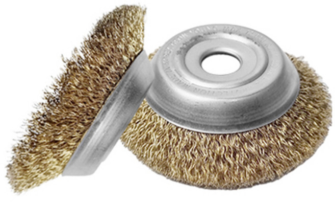 월드크린 녹제거 철 반컵 브러쉬 100mm, 2개