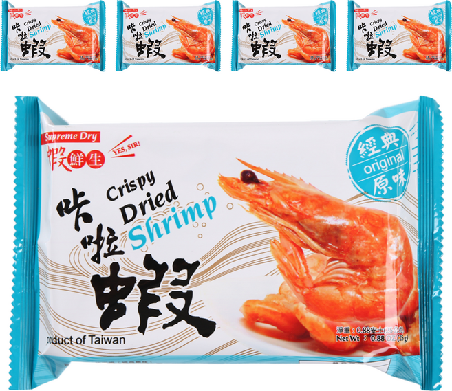 蝦鮮生 咔啦蝦 經典原味, 25g, 5包
