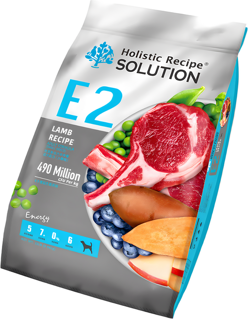 Holistic Recipe SOLUTION 耐吉斯 成犬配方小顆粒無穀乾糧 E2, 9.98kg, 1袋, 活力羊肉餐