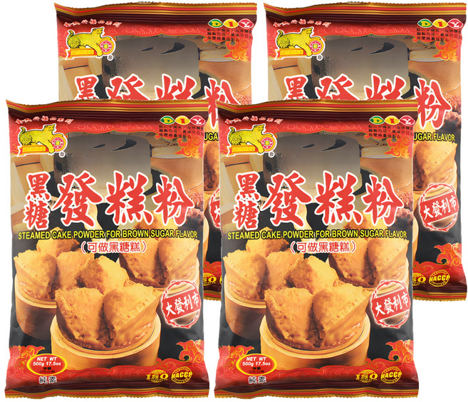 金錢豹 黑糖發糕粉, 500g, 4包