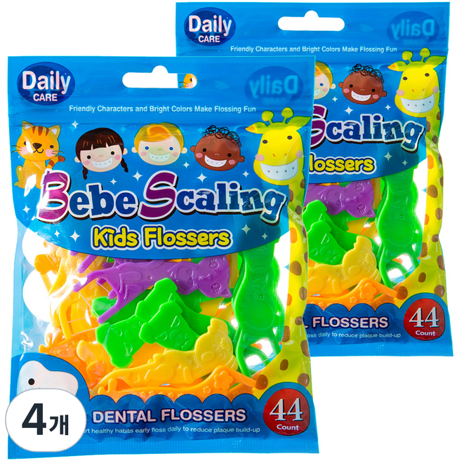 베베스케일링 어린이 치실, 44개입, 4개
