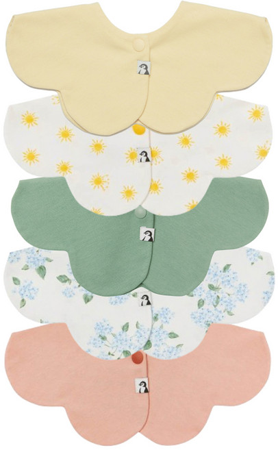 코니 롤링빕 턱받이 5종 세트, G세트, 1개