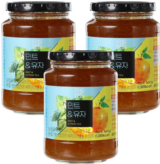 초록원 민트 유자차, 560g, 1개입, 3개