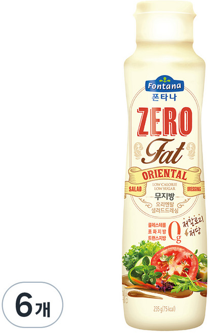 폰타나 저당 저칼로리 무지방 오리엔탈 드레싱, 235g, 6개