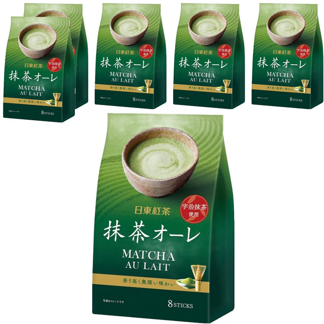 日東紅茶 抹茶歐蕾, 12g, 8包, 6袋
