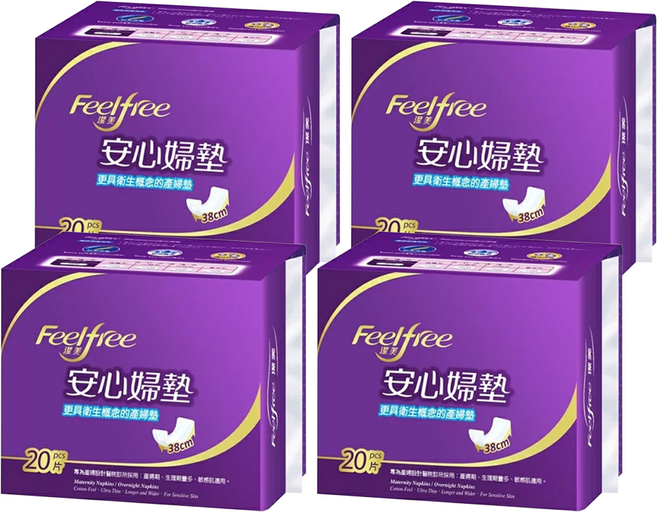 潔美 產婦墊 加大吸收, 38cm, 20片, 4包