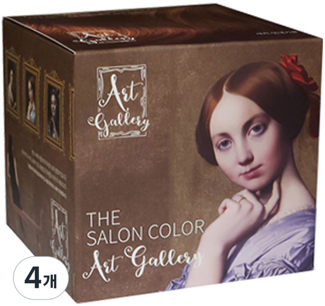 아트갤러리 더 살롱 컬러 염색제, 아트밀크브라운, 4개