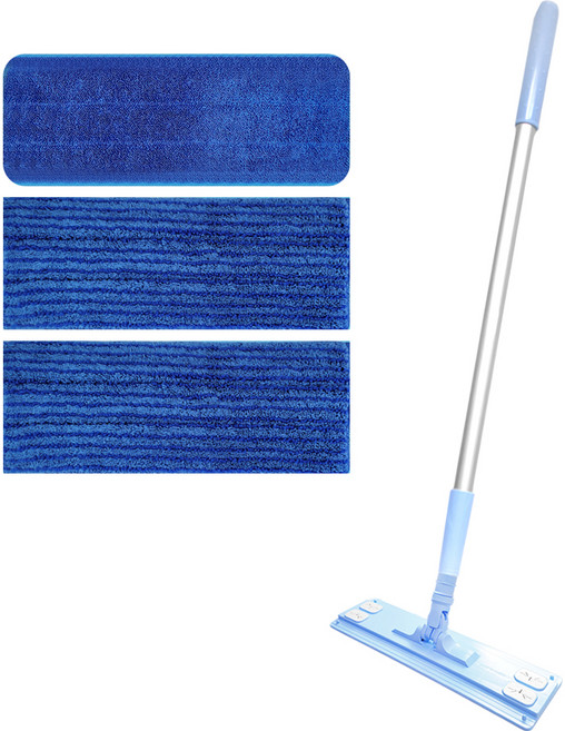 월드크린 샤인 초극세사 밀대세트 40cm + 두툼 극세사 패드 2p, 1세트, 혼합색상