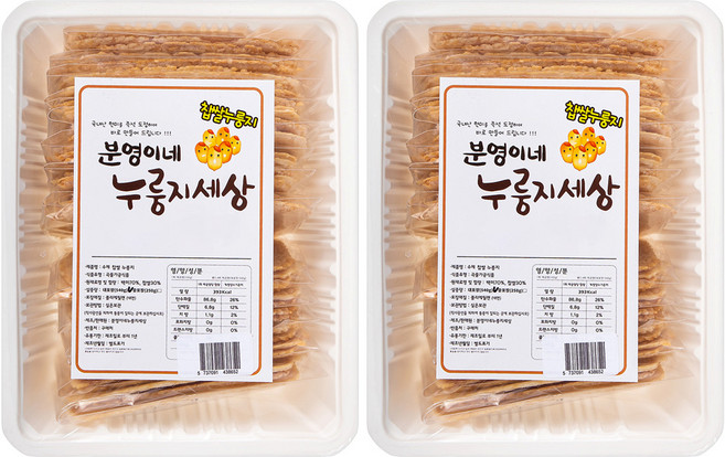 분영이네 누룽지세상 찹쌀누룽지, 540g, 2개