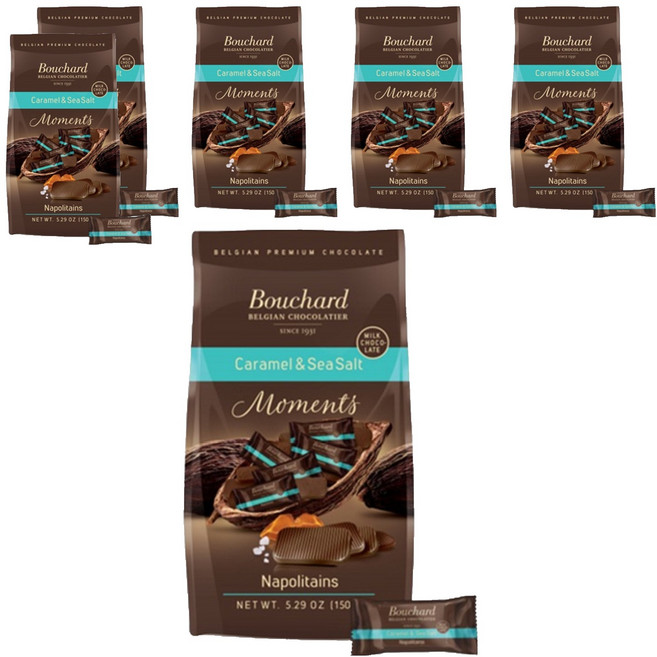 부샤드 벨기에 카라멜&씨솔트 밀크초콜릿, 132g, 6개