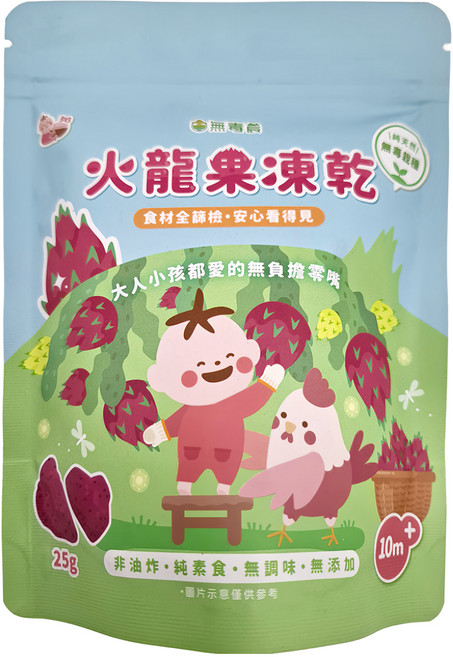 粥寶寶 火龍果凍乾, 25g, 1包