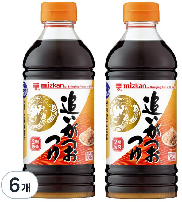 미즈칸 농축 쯔유, 500ml, 6개