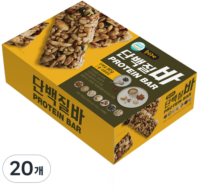 꿀이구마 견과 듬뿍 단백질바 10p, 350g, 20개