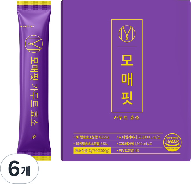 모매핏 카무트 효소, 90g, 6개