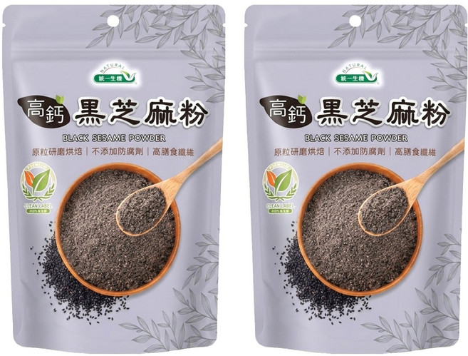 統一生機 高鈣黑芝麻粉, 300g, 2包