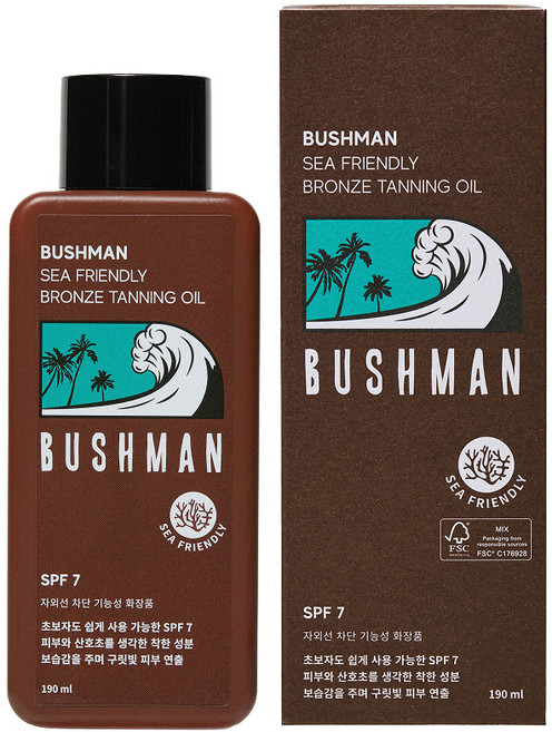 부쉬맨 씨프렌들리 브론즈 태닝오일 SPF7, 190ml, 1개