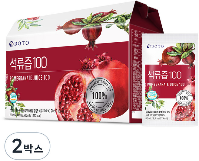 보뚜 석류즙 100, 80ml, 60개
