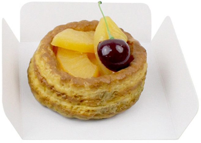 아이엔피 사각 쿠키 받침 막힘 ㄷ 형 6호 6.5 x 6.5 x 2 cm, 화이트, 40개