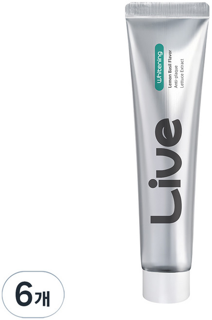 라이브오랄스 라이브 퓨어다이아 화이트닝 치약, 20g, 6개