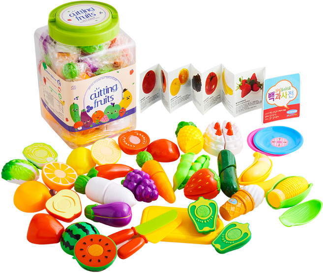 플레이맥스 과일 자르기 소꿉놀이 세트, 혼합색상, 1개