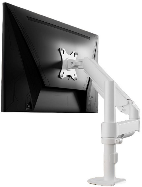 카멜마운트 싱글 폴타입 거치대 모니터암 CA1P, 화이트, 1개