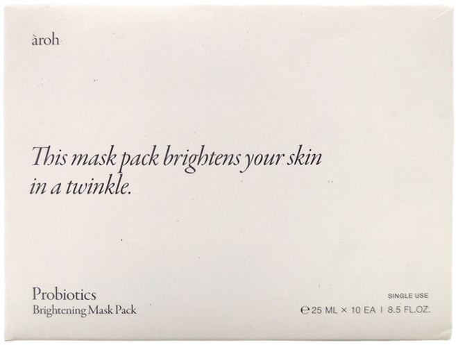 aroh 艾洛 益生菌亮白面膜, 10片, 1組