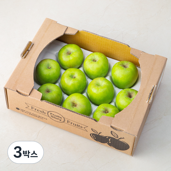 하이프루츠 초록 사과, 2kg(9~11입), 3박스
