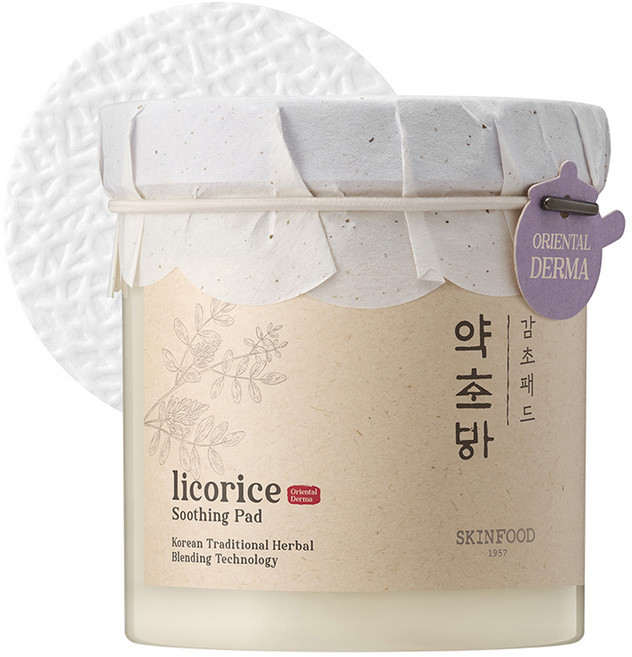 스킨푸드 약초방 감초 진정 패드 250g, 60매입, 1개