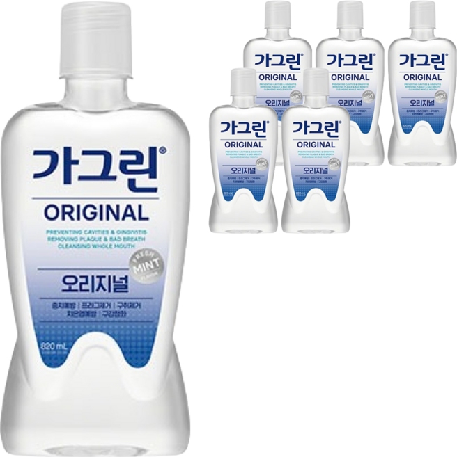 Garglin 原味漱口水, 6個, 820ml