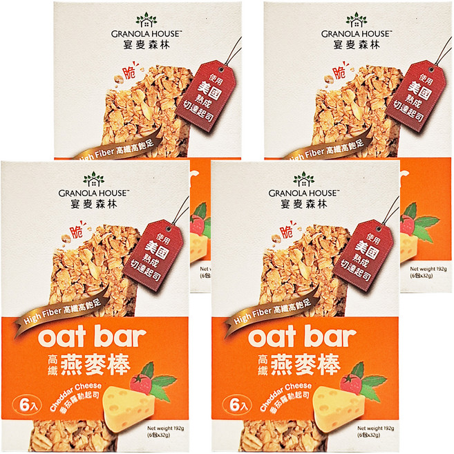 GRANOLA HOUSE 宴麥森林 燕麥棒 番茄羅勒起司 6入, 192g, 4盒