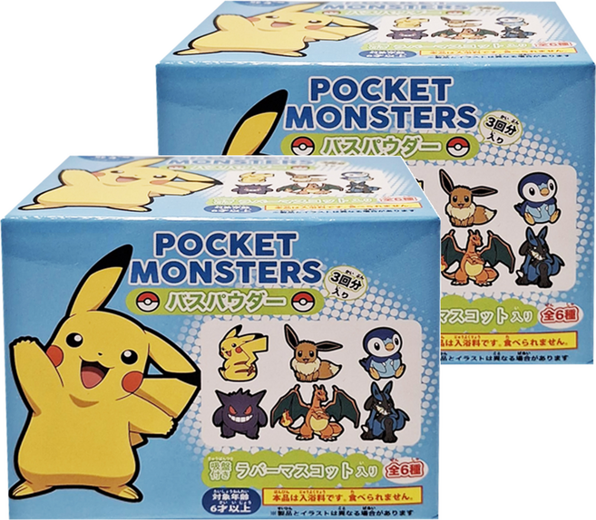 PoKeMoN 寶可夢 入浴劑 附玩具 6歲以上 3個, 90g, 2組