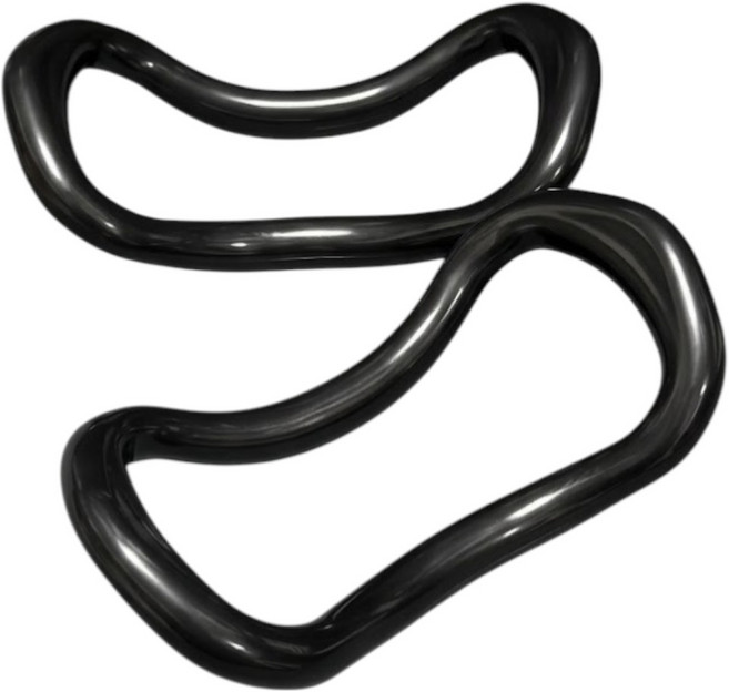 핸디랩 하드 스트레칭 요가링, 블랙, 2개